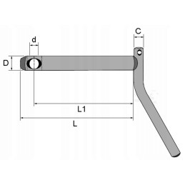 Smeigtukas su rankena fi 37x129mm 14 36 150
