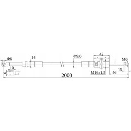 Vairasvirtė su 1 mygtuku 2x kabelis 2m sukimo šakės