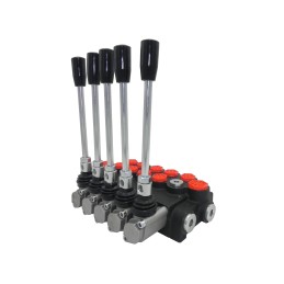 5 sekcijų hidraulinis skirstytuvas, 40l stūmoklis