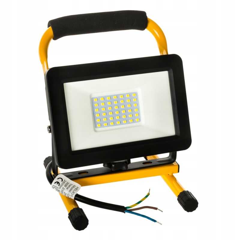 Halogeninis LED statybinis prožektorius su rankena