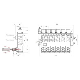 Hidraulinis skirstytuvas 6s 40l 6xa1 badestnost