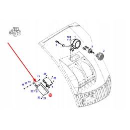 931901111010 kairiojo apšvietimo valdymo bloko laikiklis