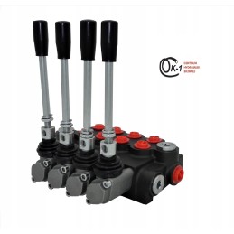 4 sekcijų hidraulinis skirstytuvas, 40l, plūduriuojantis