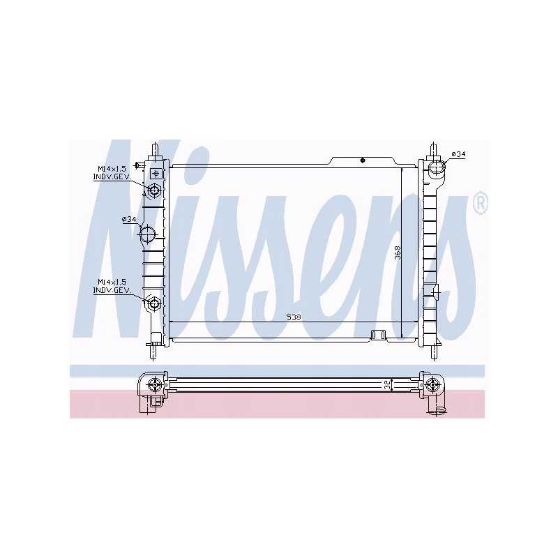 Nissens variklio radiatorius opel astra f 91 1 8 i