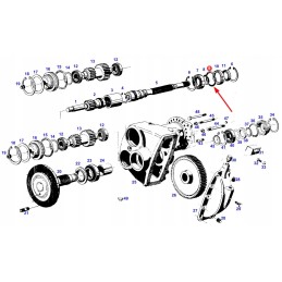X548978315000 sandarinimo žiedo galinės ašies velenas