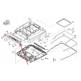 H716810021053 kabinos stogo rankena