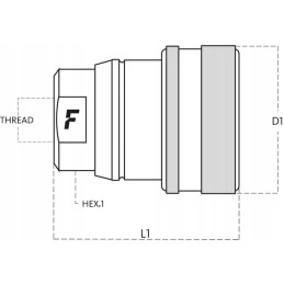 Plokščia greitoji stabdžių sistemos jungtis, vf lizdas