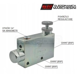 Hidraulinio vožtuvo vpr srauto reguliatorius 3 4 120