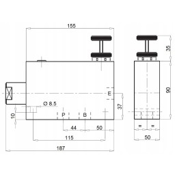 Hidraulinio vožtuvo vpr srauto reguliatorius 3 4 120