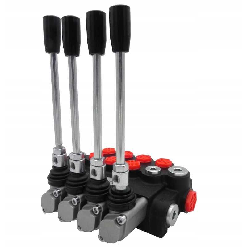 Hidraulinis skirstytuvas, 4 sekcijų, 40l stūmoklis