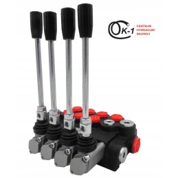 Hidraulinis skirstytuvas, 4 sekcijų, 40l stūmoklis