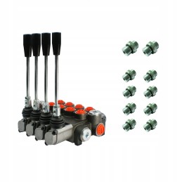 Hidraulinis skirstytuvas, 4 sekcijų, 40l jungtys