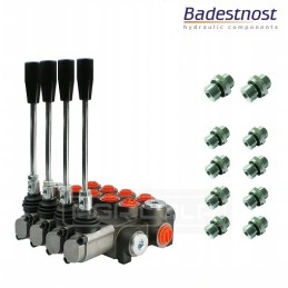 Hidraulinis skirstytuvas, 4 sekcijų, 40l jungtys