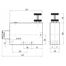 VPR3 hidraulinis vožtuvas, srauto reguliatorius, 80l