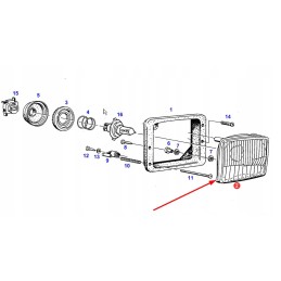 X830160010010 priekinių žibintų įdėklas