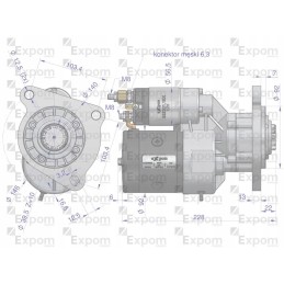 Magnetono korpuso starteris su reduktoriumi ford n