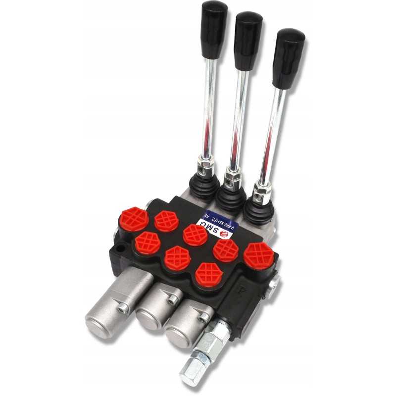 Hidro skirstytuvas monoblokas, 3 sekcijų, 40l, skląstis