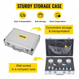 Hidraulinio slėgio bandymo rinkinys su 9 jungtimis