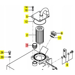 Yanmar hidraulinės ventiliacijos kaištis SV08 SV60