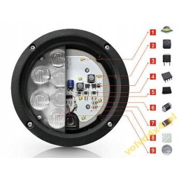 LED reflektorinė lempa 60w Cree patvirtinimas 12v 24v