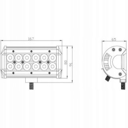 Potvynių darbo lempa 12led 36w 3600lm 12 24v ip67