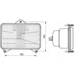 Wesem priekinis žibintas 168x106 korpusas ford new holland