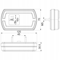Kombinuotas priekinis žibintas 32 LED neoninis blykstė Horpol