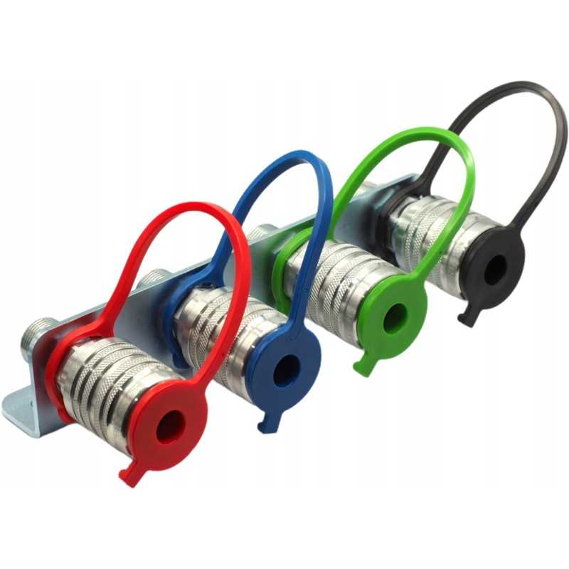 Plokštė 4x greitos jungtys, M22 lizdas, rinkinys 03