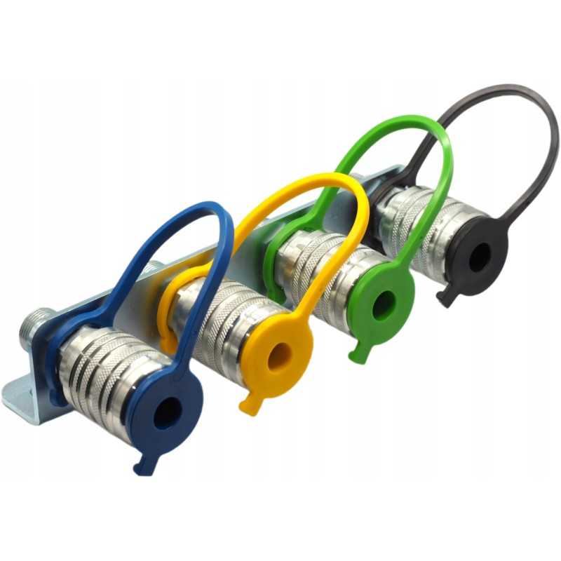 Plokštė 4x greitos jungtys M18 lizdų rinkinys 04