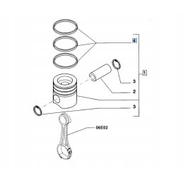 Stūmoklio žiedai new Holland korpusas 8094845 cnh