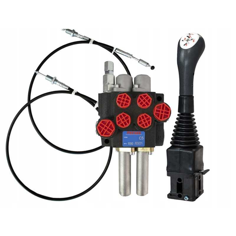 2 sekcijų skirstytuvas, 80l, 2 eilutės, 2m vairasvirtė