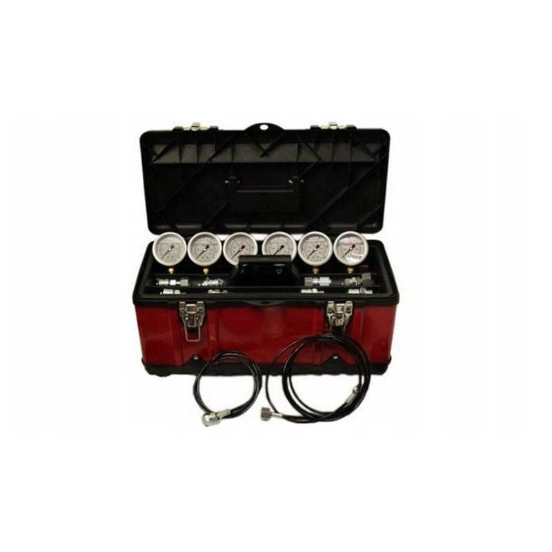 Rinkinys alyvos slėgiui hidraulinėje sistemoje matuoti