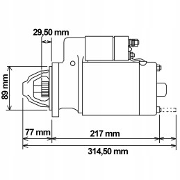 Starteris 12v 2 8kw massey ferguson 3763362m94
