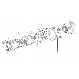 F180200210200 priekinio siurblio korpuso tarpiklis