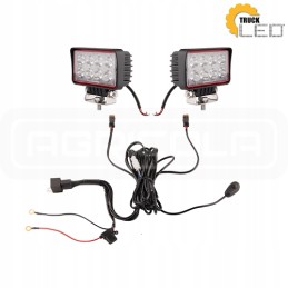 Dviejų darbinių lempų 8xLED 1826 lm 21w pajungimas