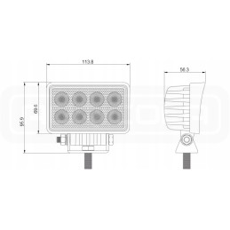 Dviejų darbinių lempų 8xLED 1826 lm 21w pajungimas