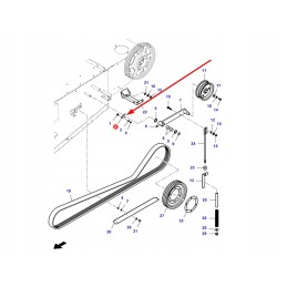 La323256350 lifto diržo įtempiklio atrama