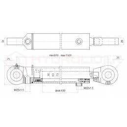 Labai tvirtas cilindras skirtas Tur C 330 C 360 Zetor