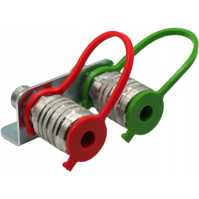 Plokštė 2x greitos jungtys M18 lizdų rinkinys 05