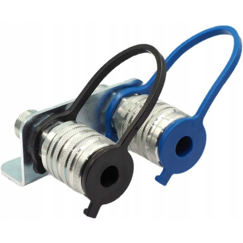 Plokštė 2x greitos jungtys, M22 lizdas, rinkinys 09