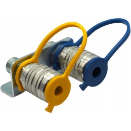 Plokštė 2x greitos jungtys M18 lizdų rinkinys 08