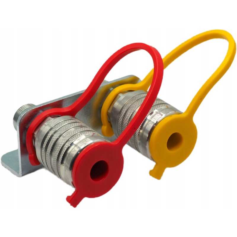 Plokštė 2x greitos jungtys, M18 lizdas, rinkinys 03