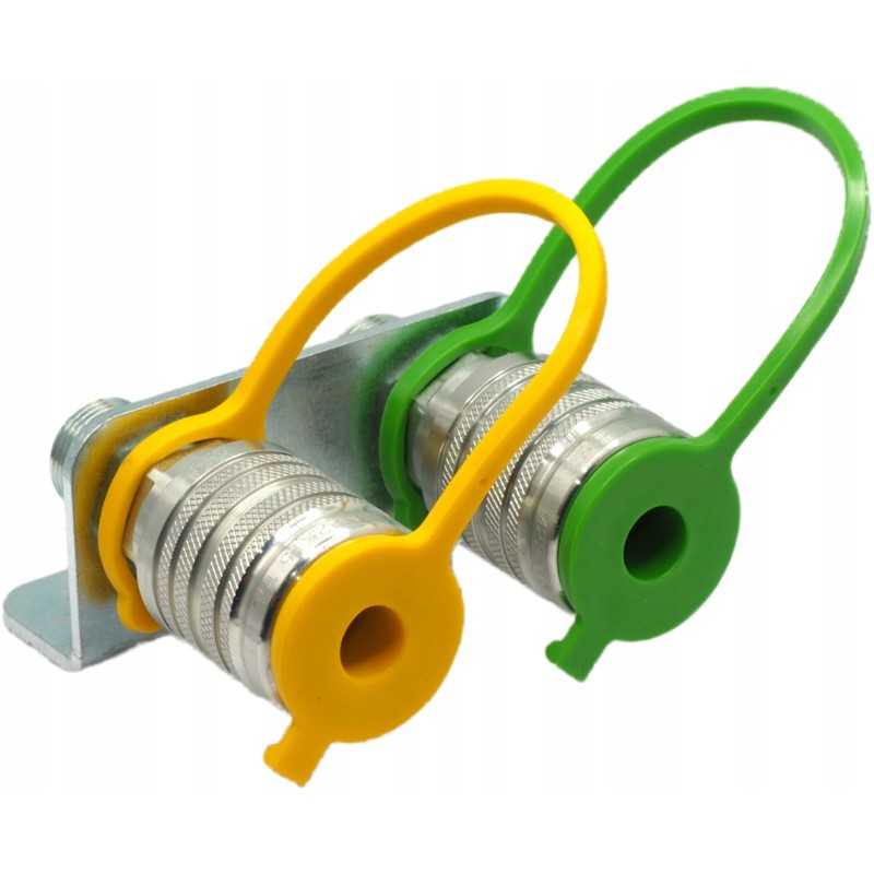 Plokštė 2x greitos jungtys, M18 lizdas, rinkinys 07