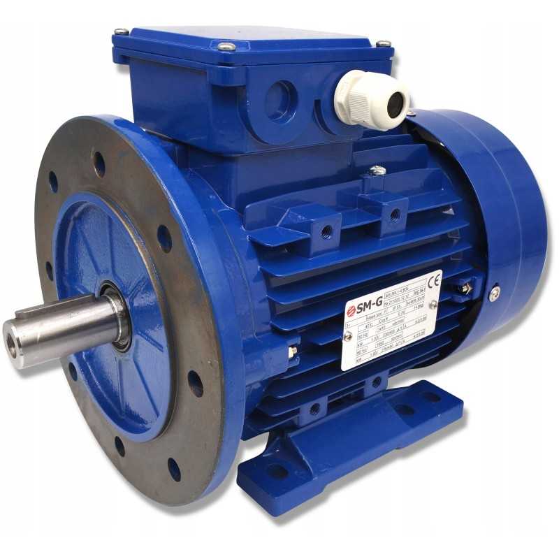 Variklis su flanšu 1 5kw 230v 1410rpm 3 fazių