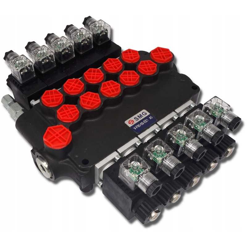 Hidraulinis elektros skirstytuvas 5 sekcijų 12v
