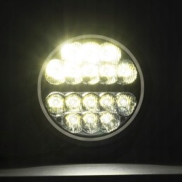 LED halogeninė darbo lempa 80w kombinuota apvali