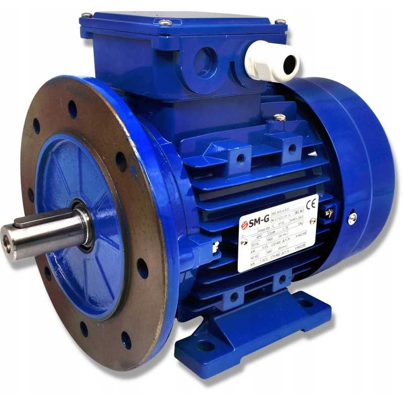Variklis su flanšu 1 1kw 230v 1415rpm 3 fazių