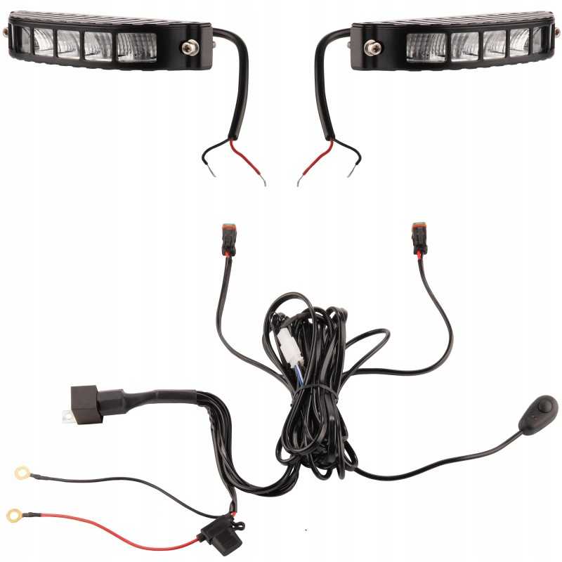 Dviejų darbinių lempų 6xLED 826 lm 16w pajungimas