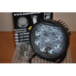 Apvali LED darbinė lempa 27w, lauko prožektorius