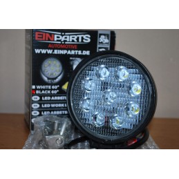 Apvali LED darbinė lempa 27w, lauko prožektorius